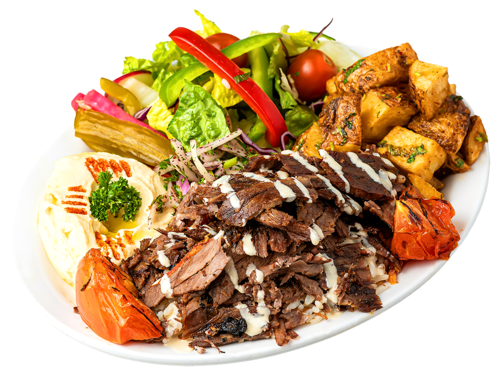 Beef shawarma plate