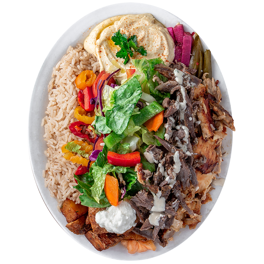 Mixed shawarma platter